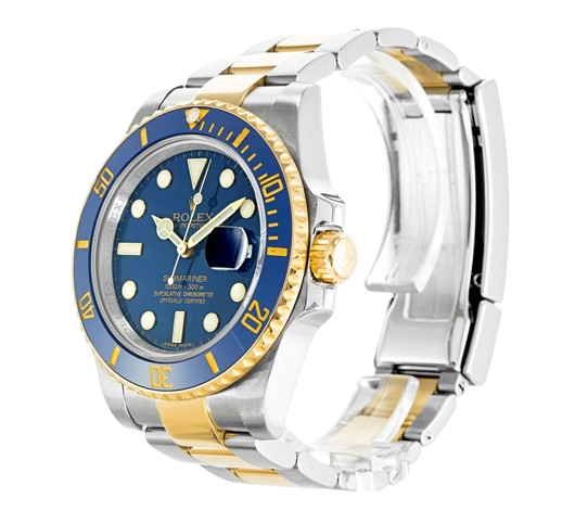 Submariner bleu, or, argenté